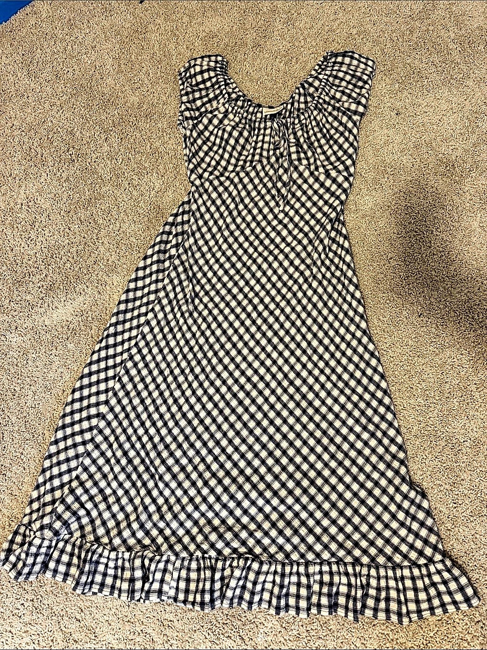 Universal Thread Gingham Mini Dress Blue & White Size Medium